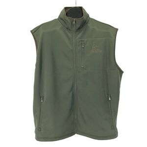 Ducks Unlimited Olive Performance Vest Men's XL Full Zip Fleece Pockets Outdoor
